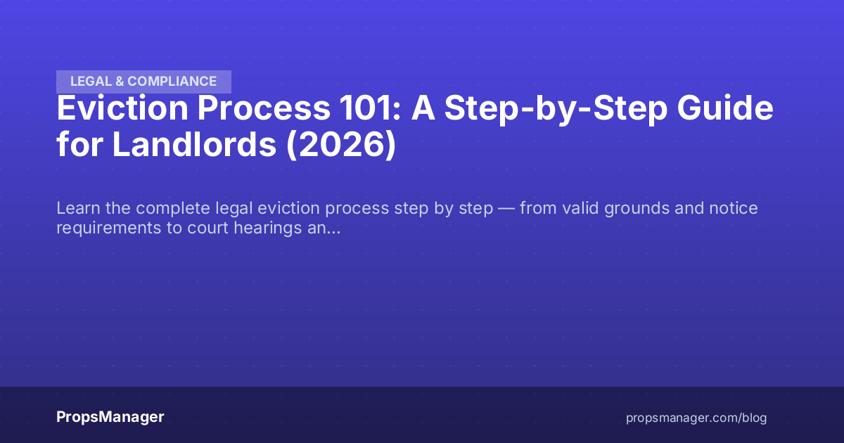 Eviction Process 101: A Step-by-Step Guide for Landlords (2026 ...